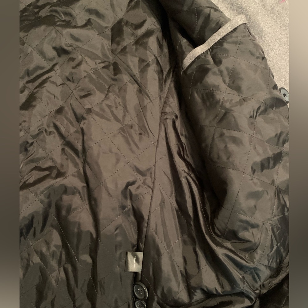 NWT Claiborne Gray button down coat. Size XL - Picture 7 of 9